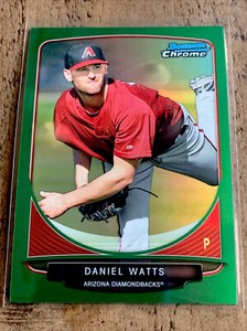 2013 BOWMAN CHROME PROSPECTS GREEN REFRACTOR #BCP111 DANIEL WATTS DIAMONDBACKS