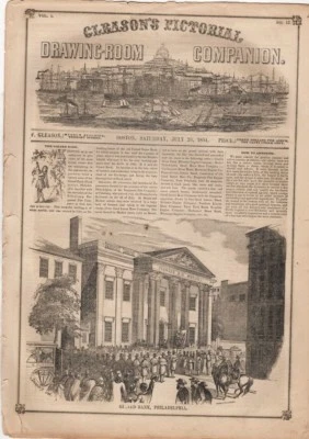 Gleason's Pictorial Drawing-Room Companion, 7/26, 1851, Vol. I, No. 13 Fireworks Foto 1 de 4