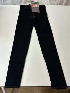 Leggings de terciopelo negros vintage nuevos con etiquetas Gilda Marx California Body para mujer talla L nuevos - Imagen 1 de 9
