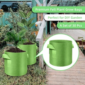 10 Gallon Garden Grow Bags, 30 Pack 10 Gal Planter Bags Fabric Pot Bags, Nonw... - Picture 1 of 1