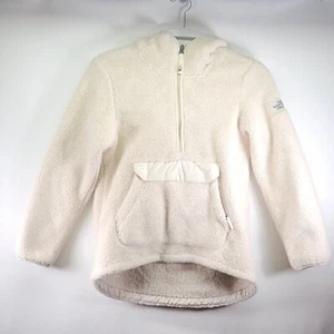 The North Face Campshire Girls Pullover Hoodie White Lrg Sherpa 1/2 Zip NF0A3NK7 - Picture 1 of 22