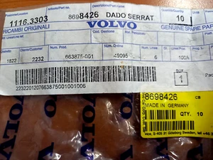VOLVO C30 XC60 6 X DADI COLLETTORE DI SCARICO M10 8698426 ORIGINALI - Bild 1 von 3