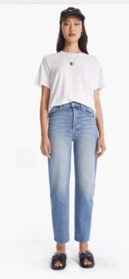 Mother Curbside Ankle Secret Sister Blue Denim Faded Whiskered Jeans Size 31 - Image 1 of 4