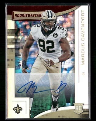 Marcus Davenport 2018 Rookies & Stars Red RC Auto 52/99 - Image 1 of 2