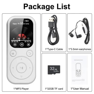 New USB Digital MP3 player w/LCD screen supports 32GB TF card  Portable FM radio - Image 1 of 4