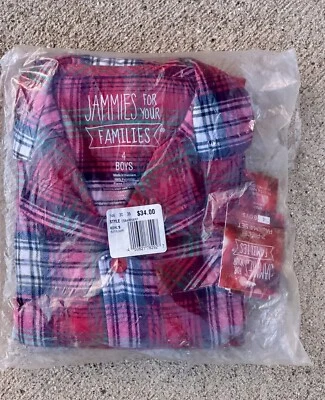 Jammies For Your Families Boys Size 4 Plaid Flannel Pajamas, Ships Free! - Image 1 of 4