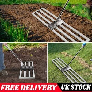 Heavy Lawn Leveling Rake 47.3"x9.8" Level Lawn Tool with Steel Extended Handle - Picture 1 of 7
