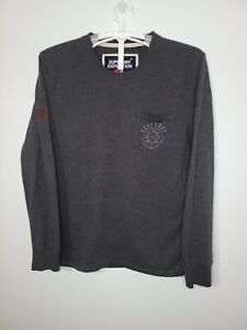 Superdry Expedition Asia 2XL (44in.) Long Sleeve Dark Gray Shirt Sweater