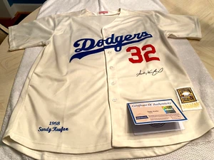SANDY KOUFAX Signed (Mitchel & Ness) Dodgers Jersey - Steiner Authenticated (Mint) - Bild 1 von 6