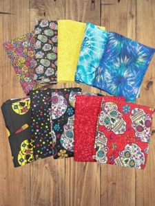 10 Fat Quarters - Assorted Sugar Skulls Fat Quarter Bundle - Picture 1 of 2