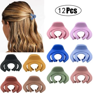12X Small Hair Clips Tiny Hair Claw Clip for Thin/Medium Thick Hairpin Girl Gift - Picture 1 of 11