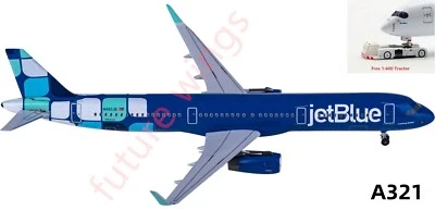 1:400 AeroClassics AC411269 JetBlue  A321 N982JB Aircraft Model+Free Tractor - Image 1 of 4