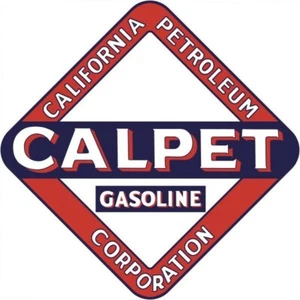 CALPET Gasoline, California Petroleum NEW Sign 40" Dia. Square Diecut USA STEEL - Picture 1 of 1
