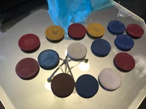 Poker Chips 15 WC Jockey Horse Clay Plastic - Picture 1 of 8