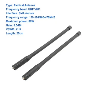 139-174/400-470MHZ UHF VHF Car Radio Antenna per Baofeng UV-5R BF-888S PLUS H7 - Zdjęcie 1 z 13