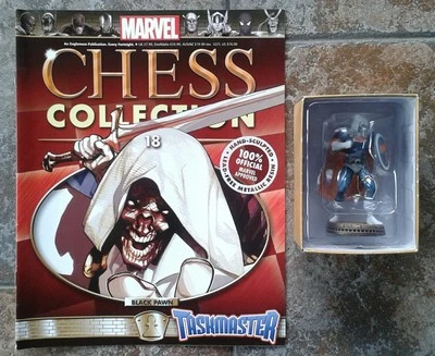 Marvel Chess Collection #18 Taskmaster Black Pawn Resin Figure & Magazine - Image 1 of 2