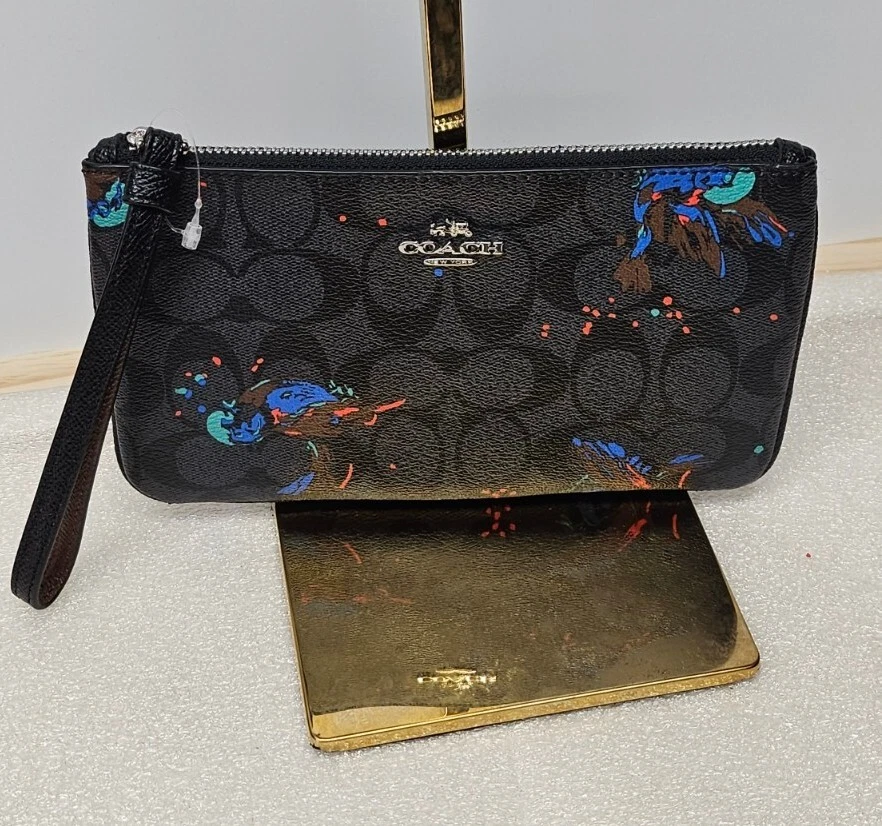 Coach Sierra Bird Satchel Coated Canvas Landscape Print Crossbody Bag F23456