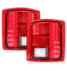 Pair Tail Lights Red Lens For 1973-1987 Chevy  GMC Pickup Truck 73-91 Blazer etc