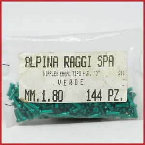 NOS ALPINA ERGAL NIPPLES 1.8mm 144pc GREEN VINTAGE 80s 90s MTB ROAD LIGHTWEIGHT  - Picture 1 of 2