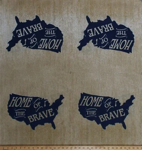 35.5" x 68" Packcloth Panel USA America Home of the Brave Fabric Panel D245.13 - Picture 1 of 1