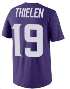 Minnesota Vikings Nike T Shirt Mens Small Adam Thielen 19 Football Purple - Picture 1 of 3