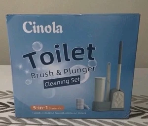 Juego de limpieza de cepillo y émbolo de inodoro 5 en 1 kit de inicio. - Imagen 1 de 1
