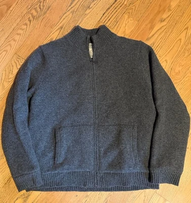 L.L. Suéter Bean Gris Corderos Lana Cremallera Completa Franela Forrado Chaqueta 500921 Para Hombres XL Foto 1 de 4