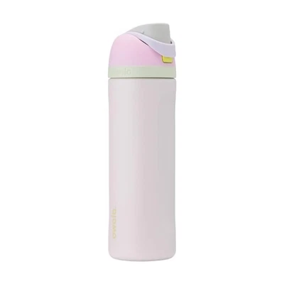 OWALA FLIP INSULATED STAINLESS STEEL WATER BOTTLE WITH STRAW-BPA-FREE 24OZ PINK