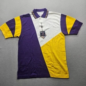 Camisa polo Pro Celebrity para hombre talla pequeña púrpura amarillo blanco bloque de color nueva con etiquetas - Imagen 1 de 11
