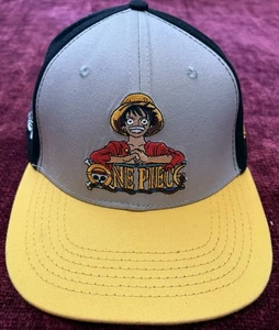 NEW G-Shock One Piece Baseball Hat Featuring Luffy Grey w Yellow Brim Cap 1 Size - Picture 1 of 8