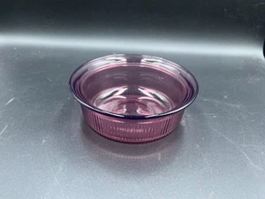 Corning Ware Glass C-16-B Cranberry Ribbed 1 Pint 450mL Bowl USA - Picture 1 of 4