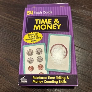 Time and Money Flash Cards by Brighter Child - Ages 5+, 54 Cards - Imagen 1 de 1