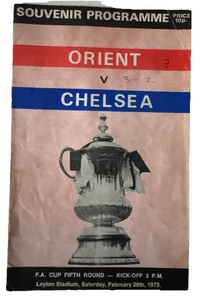 Orient Vs Chelsea FA Cup RD5 26/2/72 ottime condizioni (punteggi) omaggio UK P&P - Foto 1 di 2