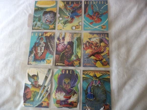 Fleer ULTRA X-Men 1995 CACCIATORI E STALKERS INSERTO ORO SET 9 CARTE - Foto 1 di 2