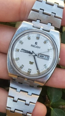 Винтажные автоматические мужские наручные часы Ricoh из нержавеющей стали с 21 камнем сделано в Японии - Изображение 1 из 4