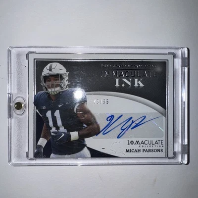 2022 Immaculate CollegiateInk Ink Micah Parsons Auto 43/99  Green Bay Packers - Image 1 of 2