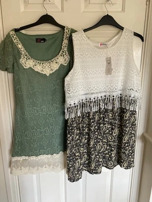 2 x Boho Style Summer Dresses Vogue Fashion BNWT & Yumi approx Sz 12  See Notes - Image 1 of 4