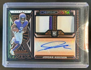 2023 Obsidian Jordan Addison Rookie Ink Patch Electric Etch Orange Auto #26/49 - Picture 1 of 2