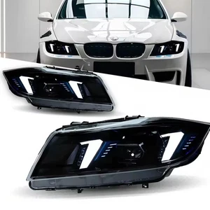 LED Headlights For BMW E90 320i 318i 2005-2012 DRL Turn Signal Projector Lens - Foto 1 di 11