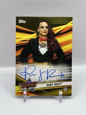 2019 Topps WWE SummeSlam Ruby Riott Gold Auto Autograph 9/10 - Image 1 of 2