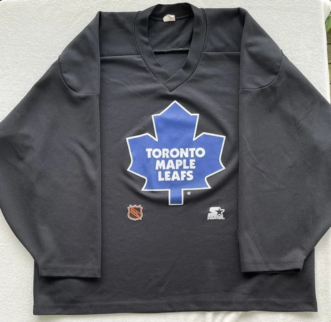Vintage 1990’s Toronto Maple Leafs Jersey Starter Black Practice Jersey Sz XXL Cover