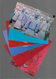 Guerreros de terracota de China - Lote de 6 postales estatuas artefactos - De colección sin publicar - Imagen 1 de 13