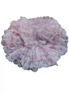 Abito fantasia pizzo rosa 24 mos stile sfilata vintage 1991 cerchio completo D0500 - Foto 1 di 5