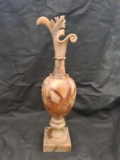 Antique Carved Marble, Alabaster Soapstone- polished Ornament 28cm Tall