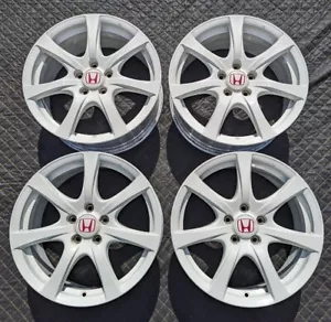 HONDA JDM Genuine Civic Type R FD2 Wheels 18×7.5J offset60 White Beautiful! - Picture 1 of 9