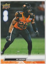 2023 Upper Deck CFL Bo Lokombo Card #60 BC Lions Oregon