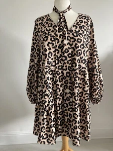 Enmain Leopard Print Dress Size XL - Picture 1 of 5