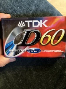 TDK D60 Blank Cassette Tape IECI/Type I High Output Sealed New (More Available) - Picture 1 of 4