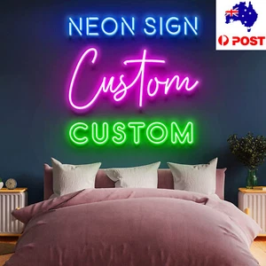 Custom Neon LED Light Night Signs Wedding Birthday Bedroom Party Beer Wall Decor - Picture 1 of 9