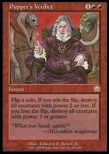 Puppet's Verdict  X (1) Mercadian Masques MTG Ex/NM (RG) 4RCards